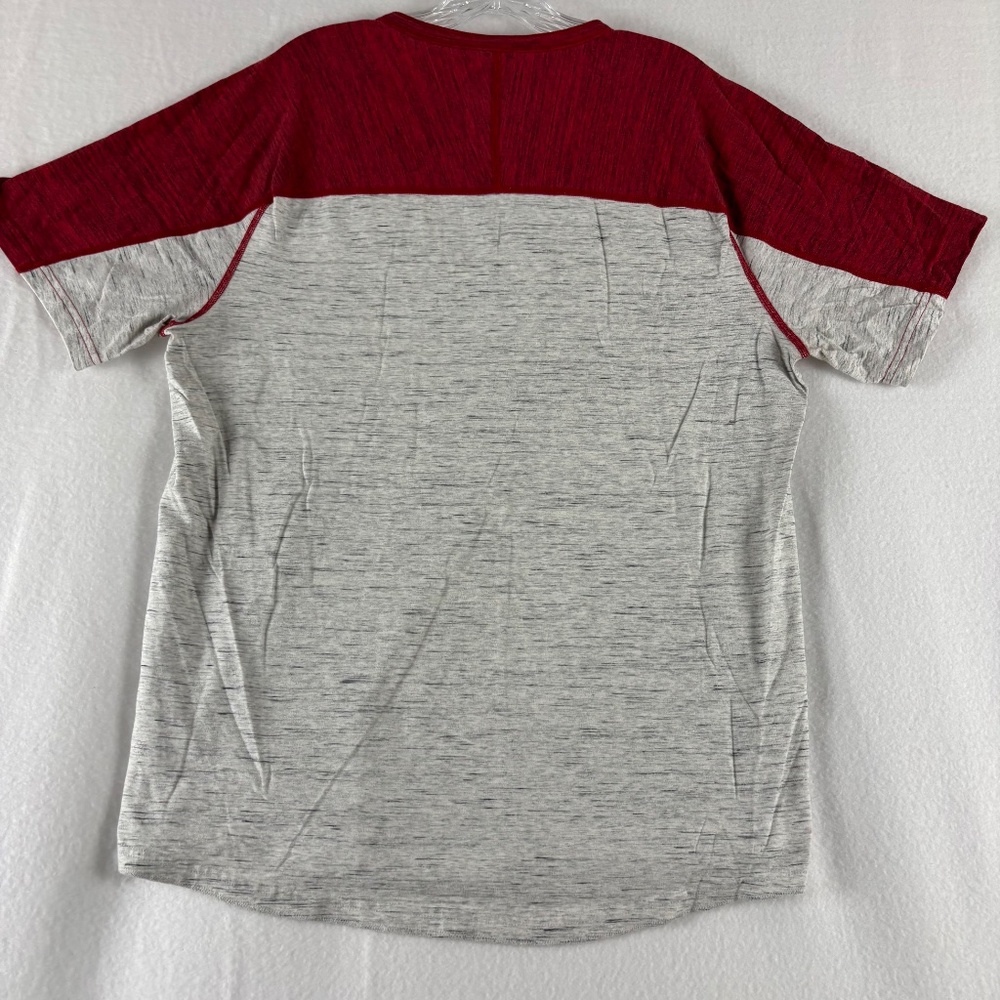 American Eagle Outfitters, Men’s T-Shirt, Red & Gray, Henley, Size L Classic Fit - Picture 5 of 10